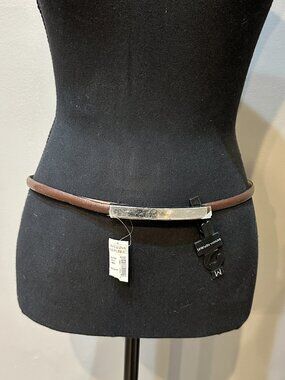 NWT Vintage Banana Republic Brown Skinny Leather Belt Medium